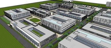 工業(yè)產(chǎn)業(yè)創(chuàng)意園 建筑規(guī)劃與SU模型設(shè)計(jì)